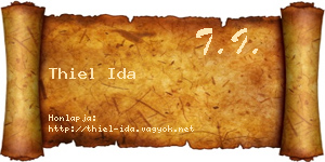 Thiel Ida névjegykártya